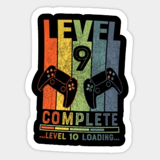 Level 9 Complete Gamer  9 Years Wedding Anniversary Sticker